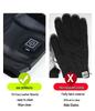 Smart Heated Half-Finger Gloves with Three-Speed Adjustment for Winter - Unisex