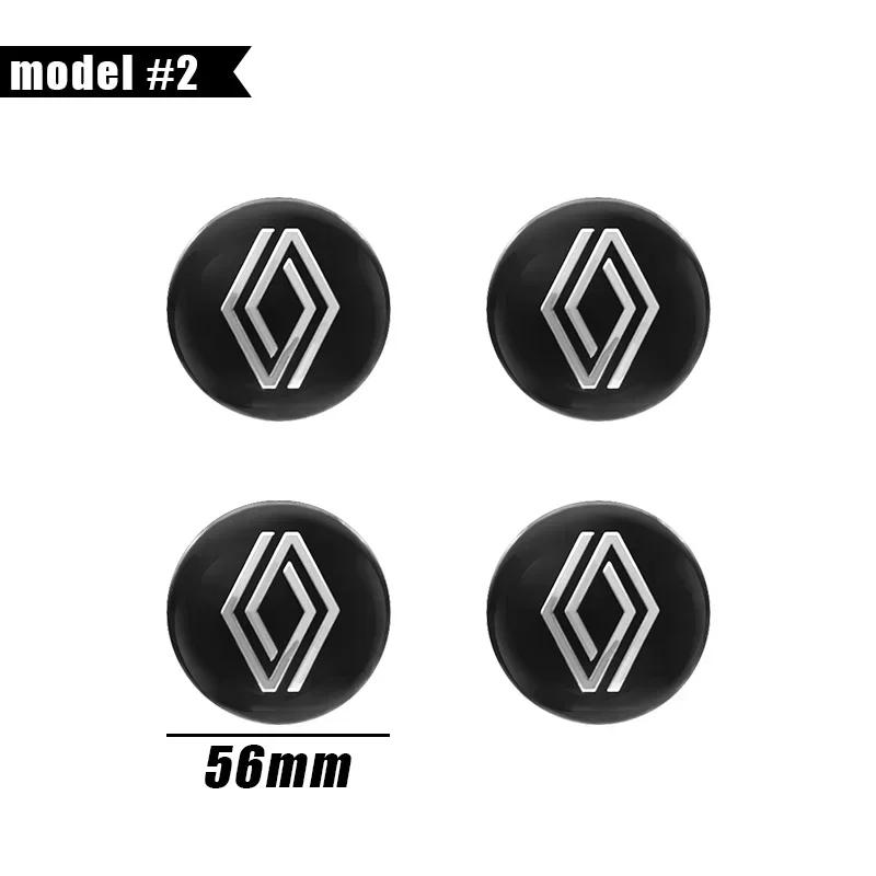 For Renault 2026 New Hub Caps 4Pcs 56mm 60mm 65mm Car Styling Wheel Center Hub Cap Badge Emblem Sticker For Renault Megane 2 Dus