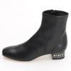JILL STUART SHOE Fashion Boots, Jewel Heel Stretch Short Boots 6593, Black