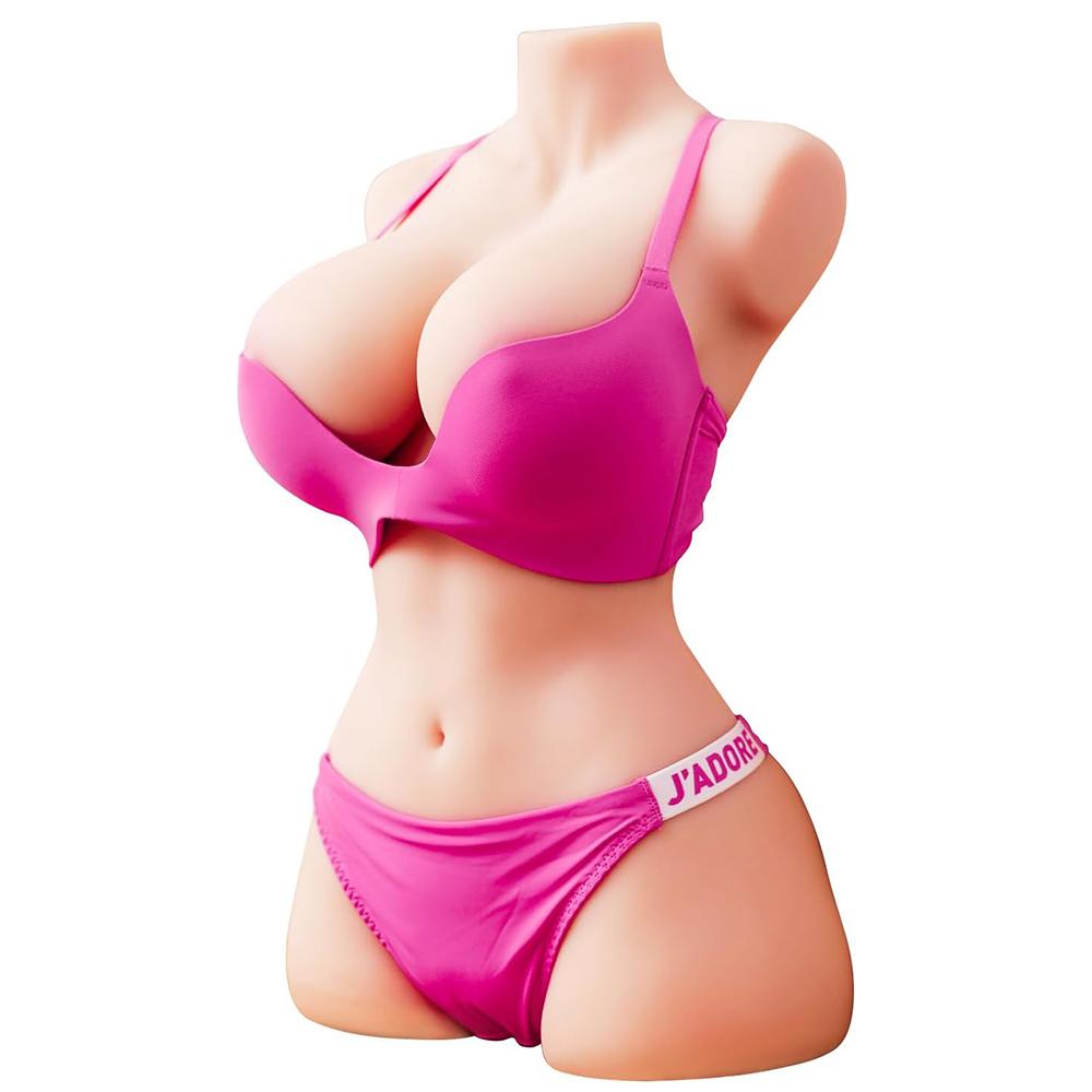 Masturbatore maschile per bambola del sesso con torso realistico per bambole del sesso femminile, giocattolo per accarezzare il culo con fica tascabile 3 in 1 con grandi tette vaginali e anali