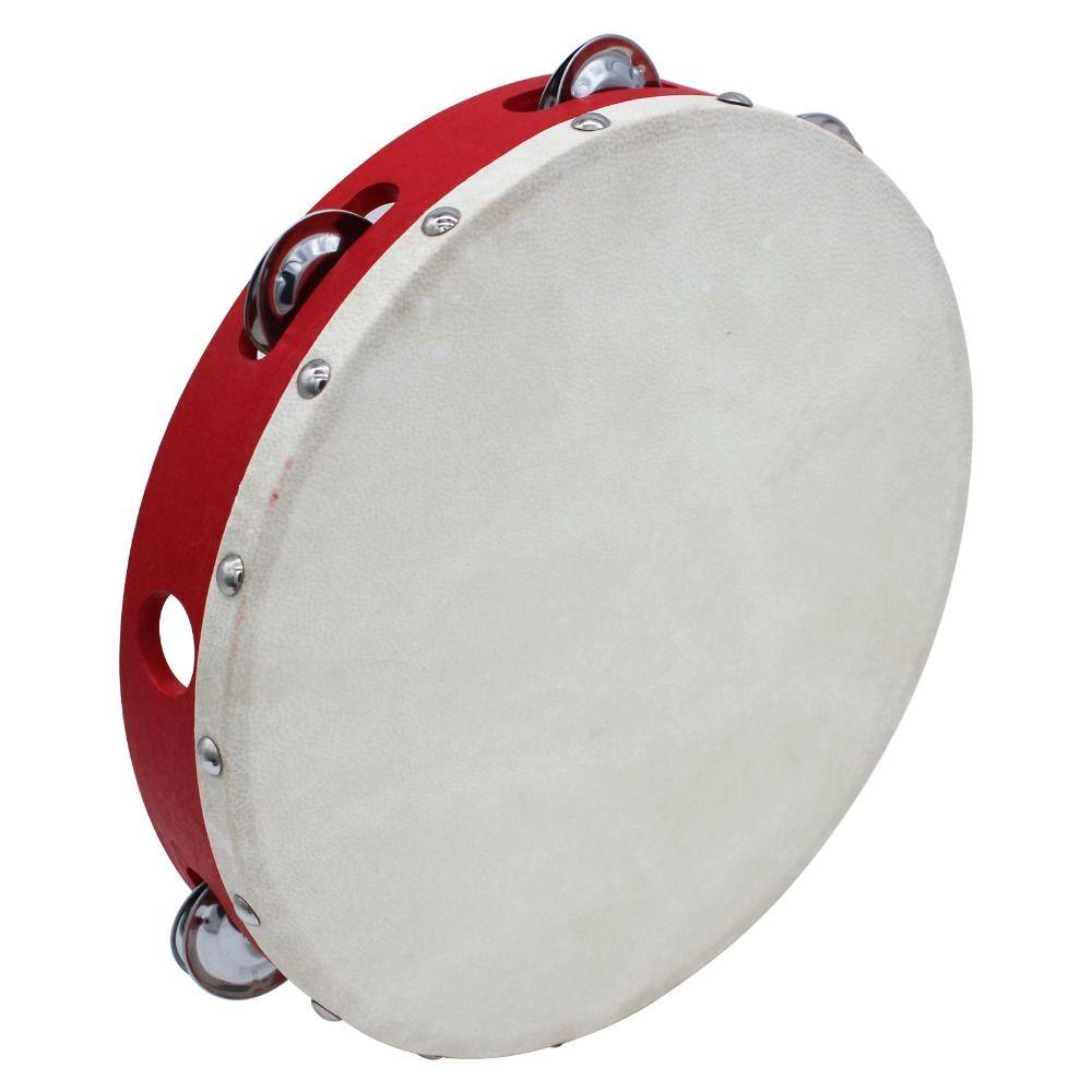 4/6/7/8/9/10in Tambourines Musical Instrument Wooden Percussion Drum Tambourine Drum  Kids Games