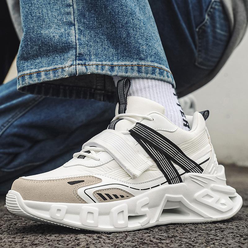 Men's Running Sports Shoes Shock-Absorbing Rebound Breathable Outdoor Racing Sneakers Men Luxury Height Increasing 5cm