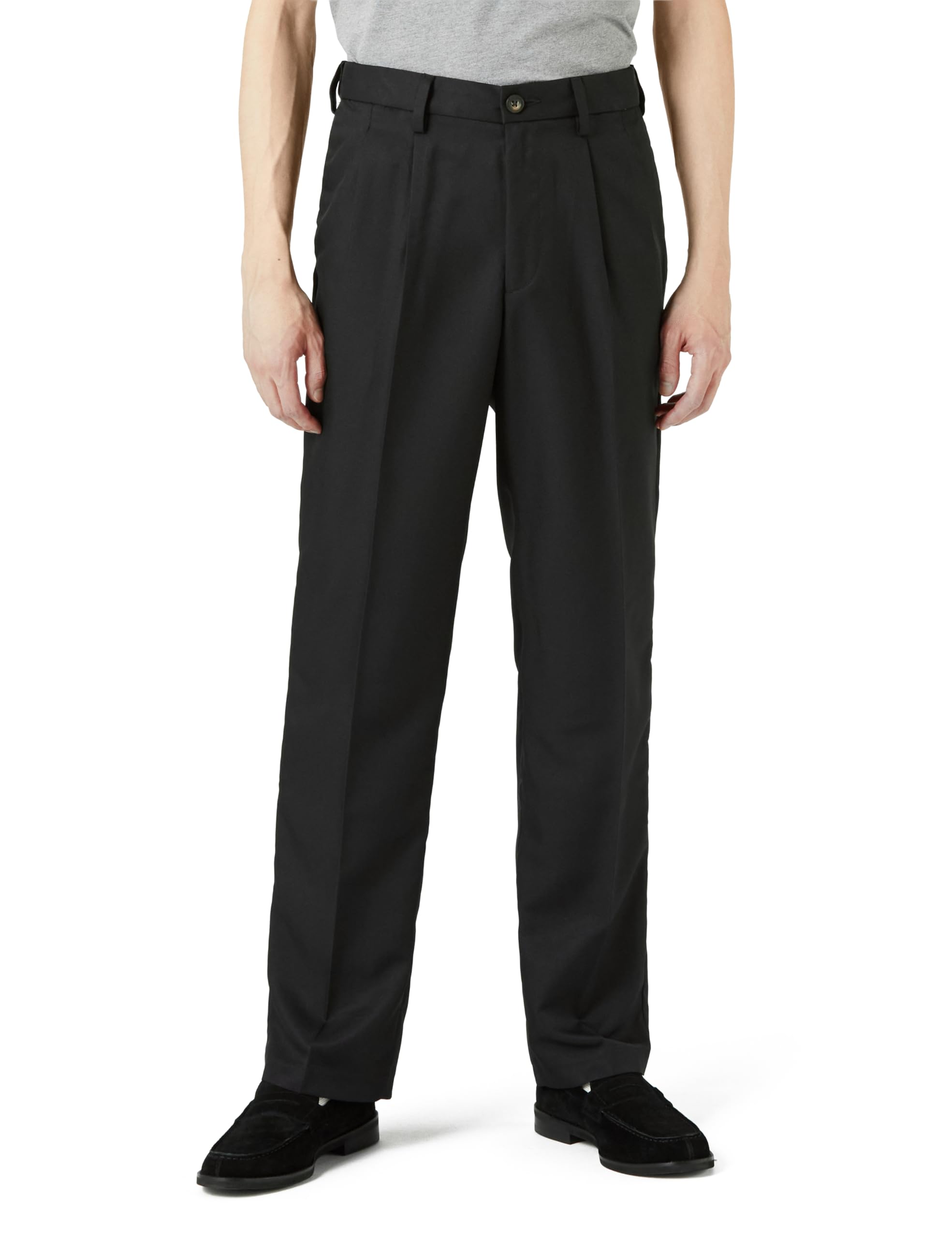 

Amazon Essentials Men s Classic Fit Slacks, Black, Waist Adjustment, Size W29 / L34