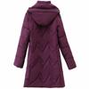 Velká velikost XL-6XL Dámské zimní vycpané kabáty středního věku s kapucí Ležérní Silné teplé zimní bundy Žena Elegantní dlouhé parky