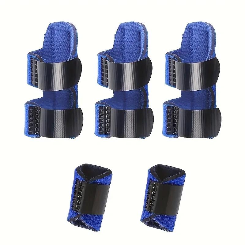 Adjustable Finger Five-piece Set Breathable Correction and Fixation Finger Guard Set Sports Protective Gear with Velcro