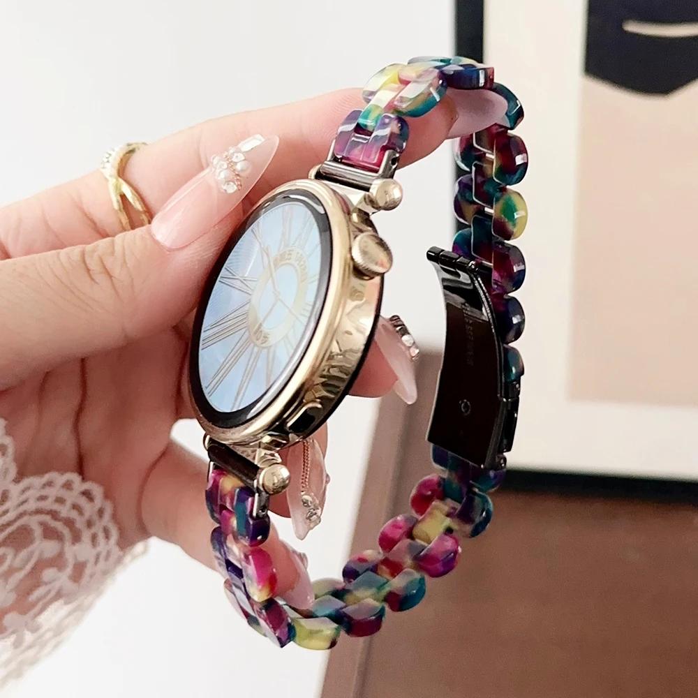 Harzarmband für Huawei Watch GT 4 41mm 46mm 18mm 20 22mm Schlankes Armband für Samsung Galaxy 4 5 pro 6 Classic 44mm 40mm Damen Armband