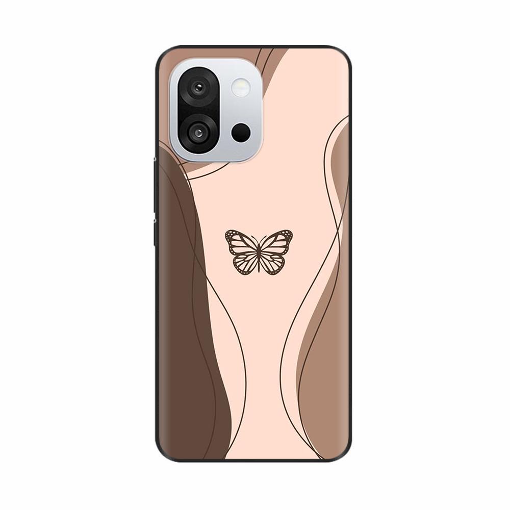 For OnePlus 13T 5G Phone Case Butterfly Liquid Silicon Full Protection Back Cover for OnePlus 13 T OnePlus13T PKX110 Couple Gift