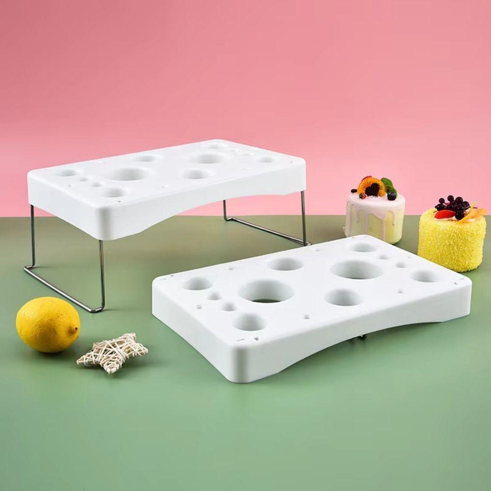 

Multi Holes Icing Bag Holder Stainless Steel Feet Piping Bag Placement Stand Kitchen Blue