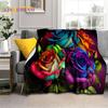 3D Rose Flowers Nordic Romantic Soft Blankets,Keep Warm Throw Blanket Comfortable Blanket for Picnic Beds Sofa Home Bedroom Gift