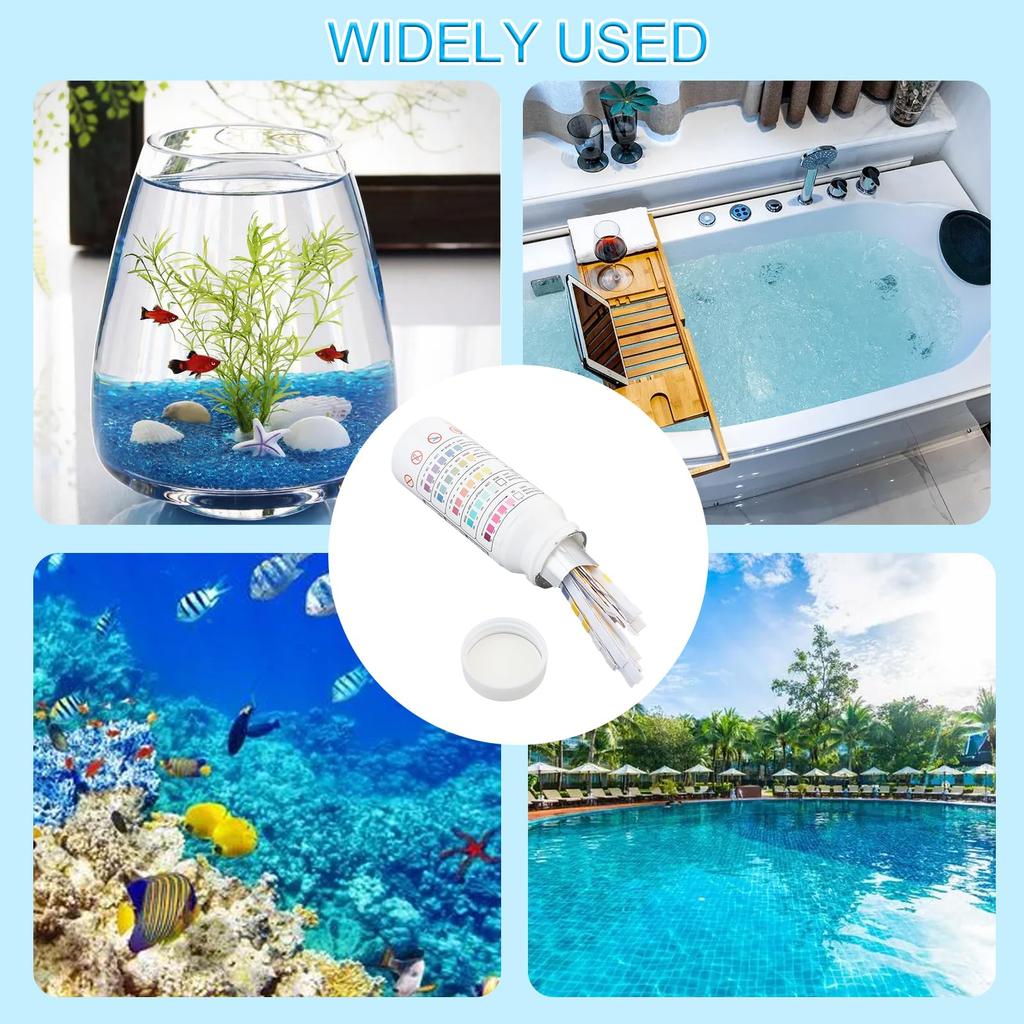 Smgda Water Quality Test Kit with pH Test Papers for Hot and Aquariums Measures Total Free Total Total and pH Values Test 5-in-1 Pools, Spas, Springs,
