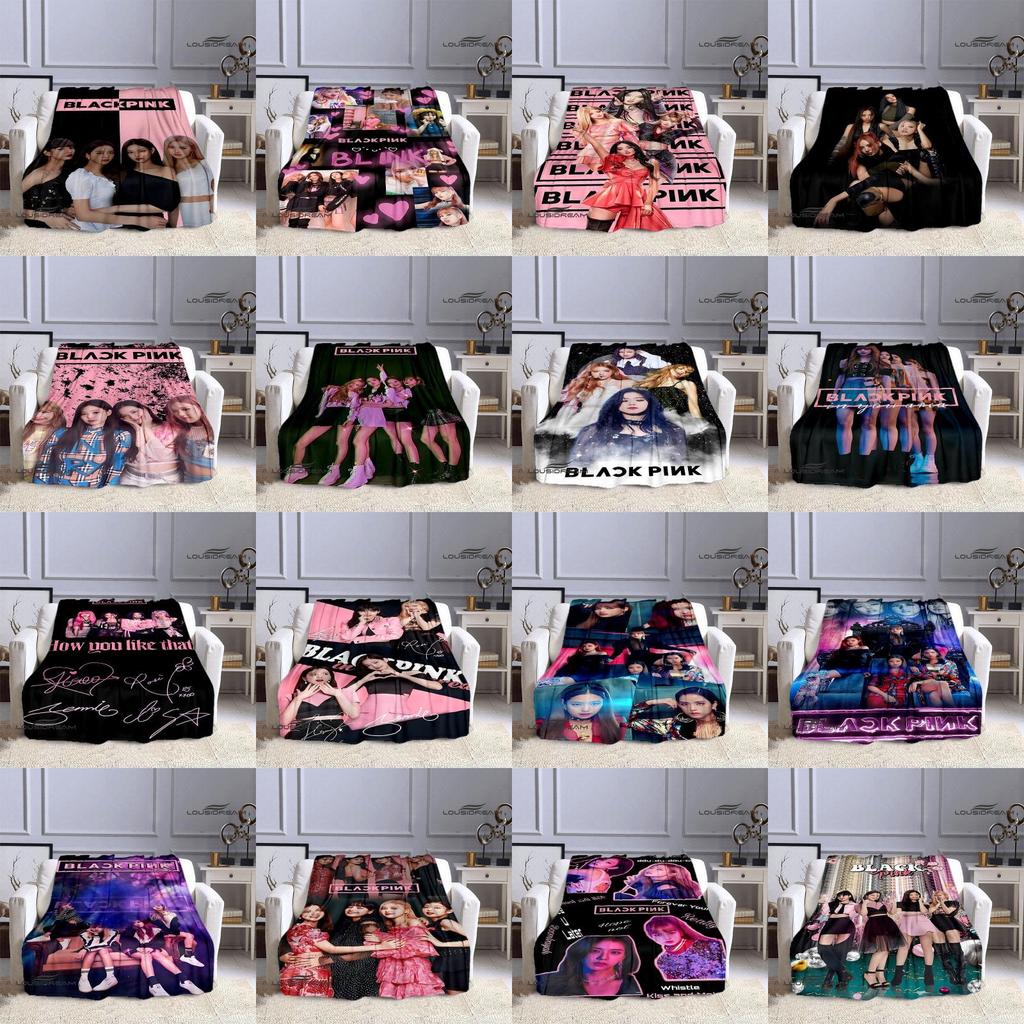 Blackpink Blanket Idol Group Pink 3d Digital Print Flannel Blanket Supplies