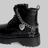 1pc Metal Hollow Stars Shoes Chain Large Heart Pendant Boots Buckles Women Shoe Decor Accessories Diy Fashion Party Jewelry Gift