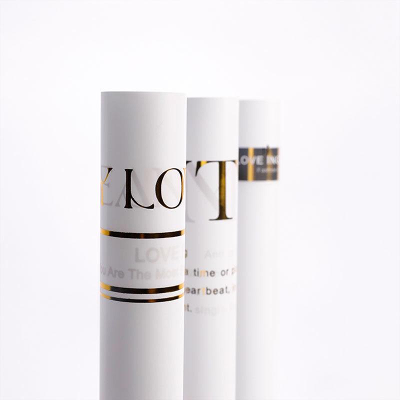 English Hot Stamping Waterproof Bouquet Wrapping Paper for DIY Floral Packaging.