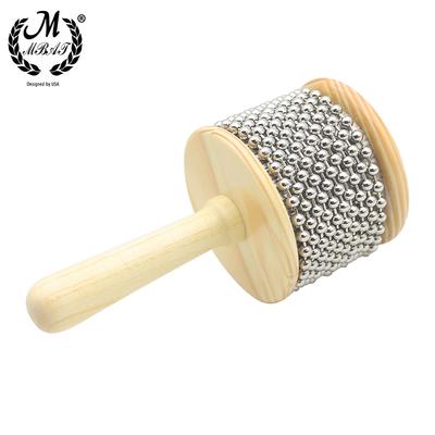 M MBAT High Quality Wooden Cabasa Percussion Band Student Children Kid Instrument Pop Hand Shaker Percussion Musical Toys
