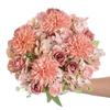 Wedding Wreath Artificial Rose Flower Colorful Bridal Bouquet Silk Hydrangea  Wedding Arrangements