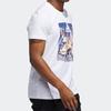 adidas T Shirts Men's White Crew Neck Moderate Straight Fit GE1057