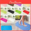 Extra Long Non Slip Bath Mat Pvc Shower Mat With Strong Suction Grip For Safety