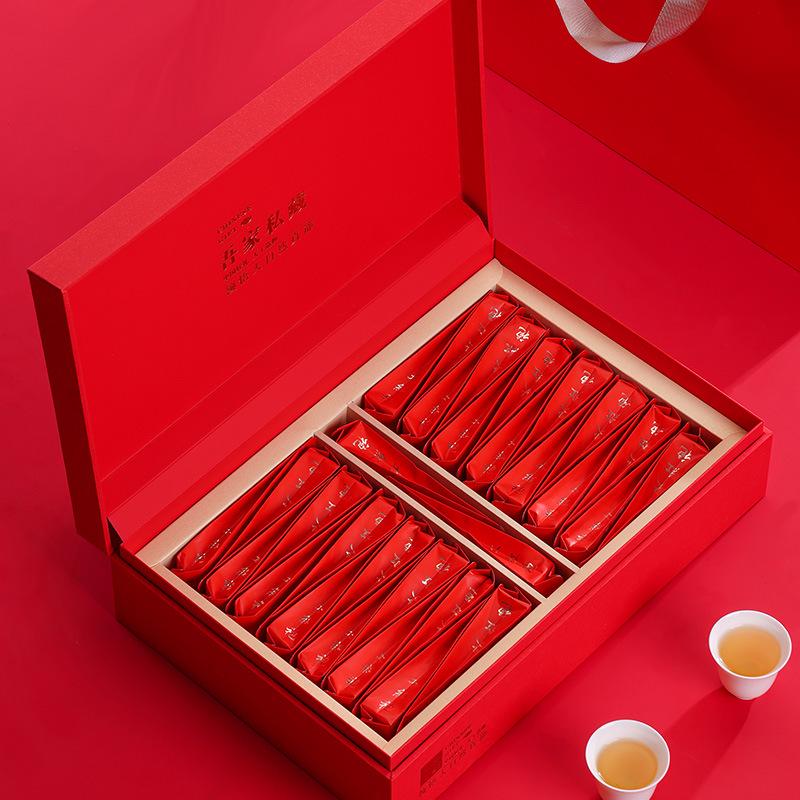 Da Hong Pao Jin Jun Mei Tea Gift Display Box - Half Jin Capacity