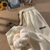 Pantaloni della tuta da donna autunno inverno pantaloni caldi pantaloni casual pantaloni larghi lunghezza agnello pantaloni sportivi caldi