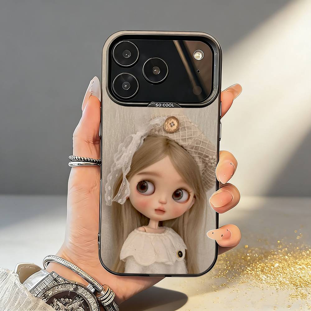 Cute D-Doll B-BlytheS Phone Case For iPhone17,16,15,14,13,12,11,Pro,MAX White Matte Shockproof Cover