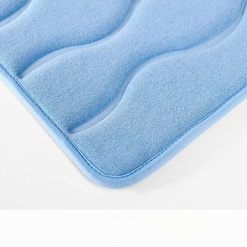 Sponge Bathroom Cashmere Thickening Mat Bath Non-slip Carpets In Wash Basin Bathtub  Floor Rug Shower Room Doormat Memory Foam 3D Pad