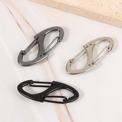10 buc. Carabină tip S cu arc dublu, Mini breloc cu blocare, Cârlig antifurt, Cataramă rucsac camping în aer liber, Instrument cu blocare cu cheie, Cârlige cu carabină