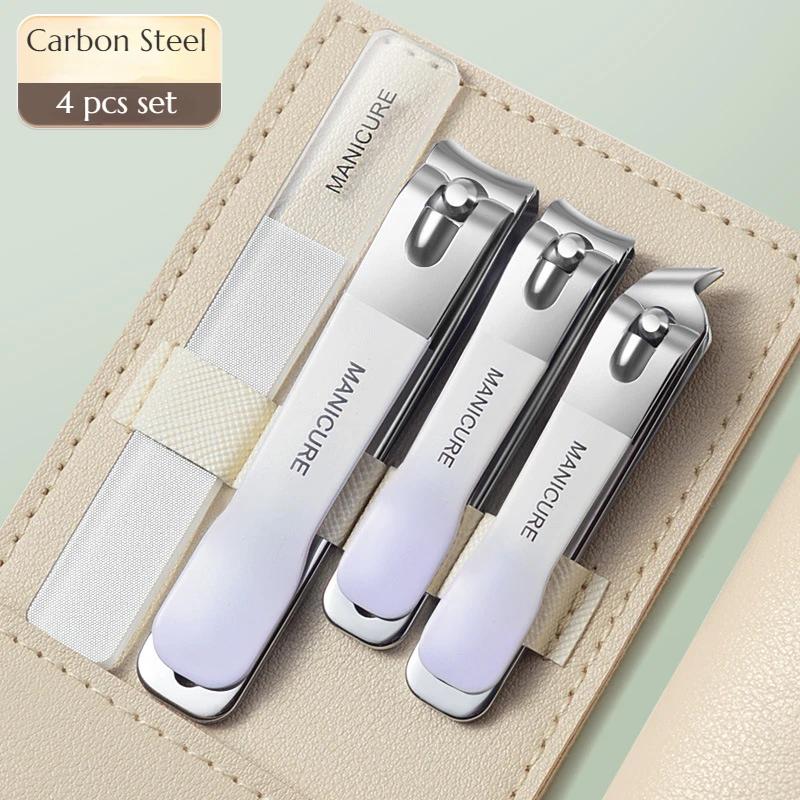 Carbon Steel Nail Clipper 4 Pcs Set Wholesale Nail Clippers Stainless Steel Toe Manicure Professional Toolkit