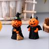 Halloween Pumpkin Figurines - Cute Handmade Decorative Items for Home Tabletop, Ghost Figurines, Resin Small Ornaments