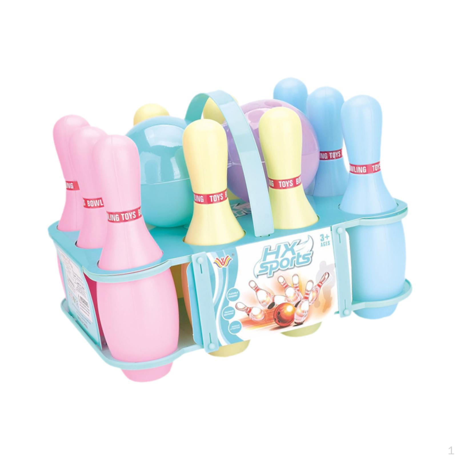 

Набор для игры в боулинг для детей с подставкой, веселая игра в помещении Macaron color 23cm