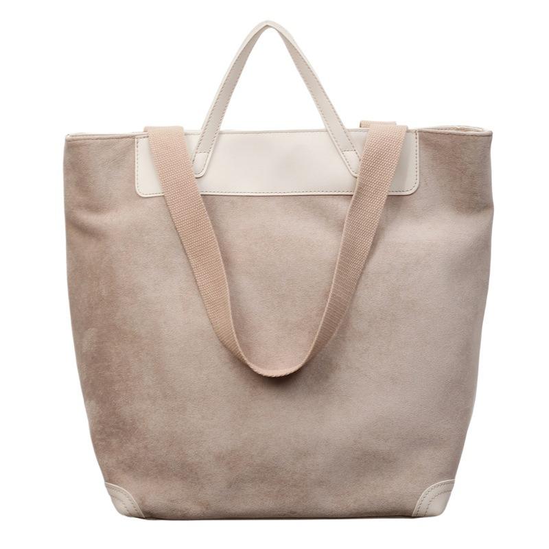 Large capacity casual bag women's new simple personalized suede handbag niche messenger bag