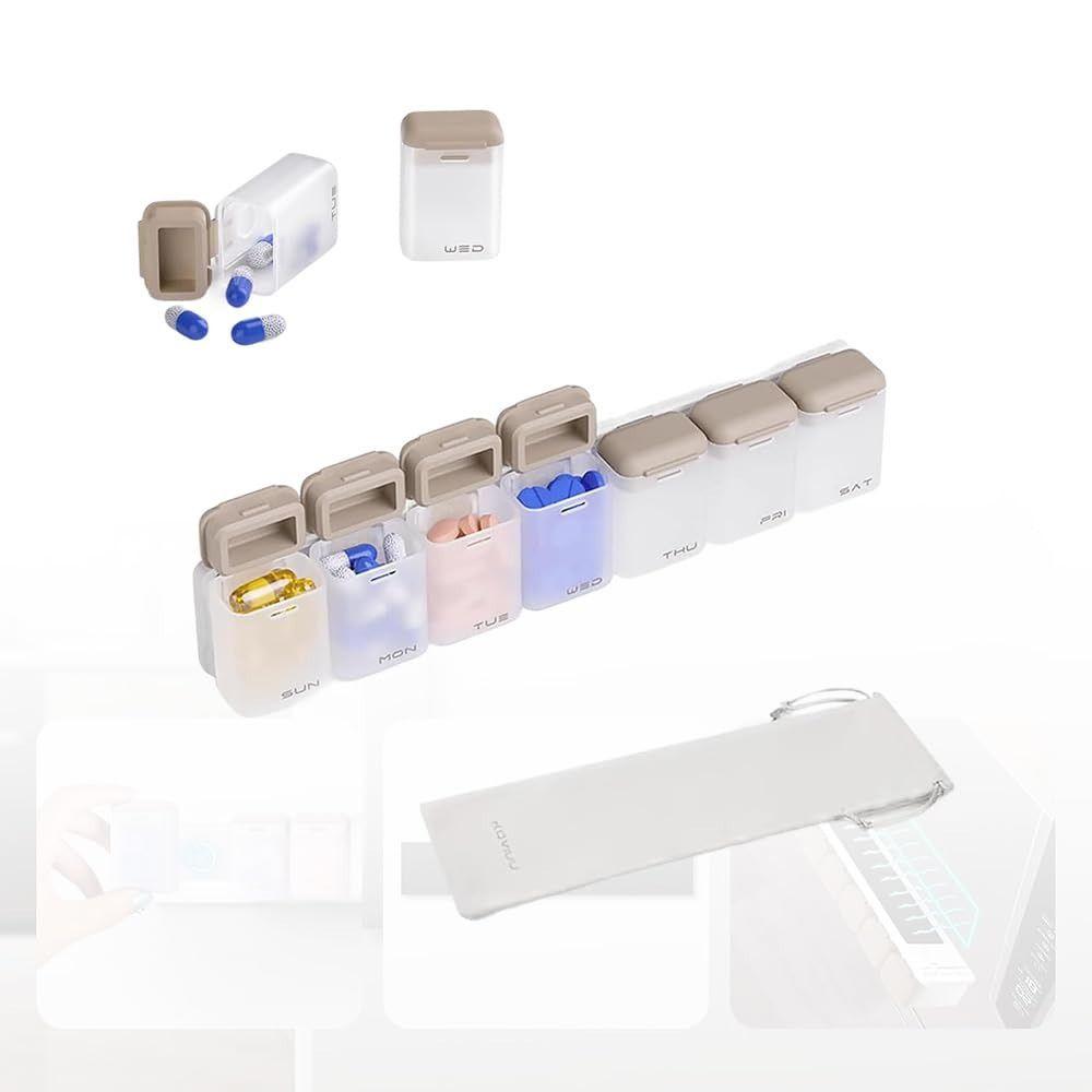 7 Day 1 Time a Day Removable Pill Box Large Capacity Travel Pill Case  for Elders