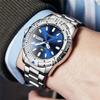 OLEVS Men's Quartz Watch - Multi-Function, Stainless Steel, Water-Resistant, Luminous, Date Display, Analog (Blue)