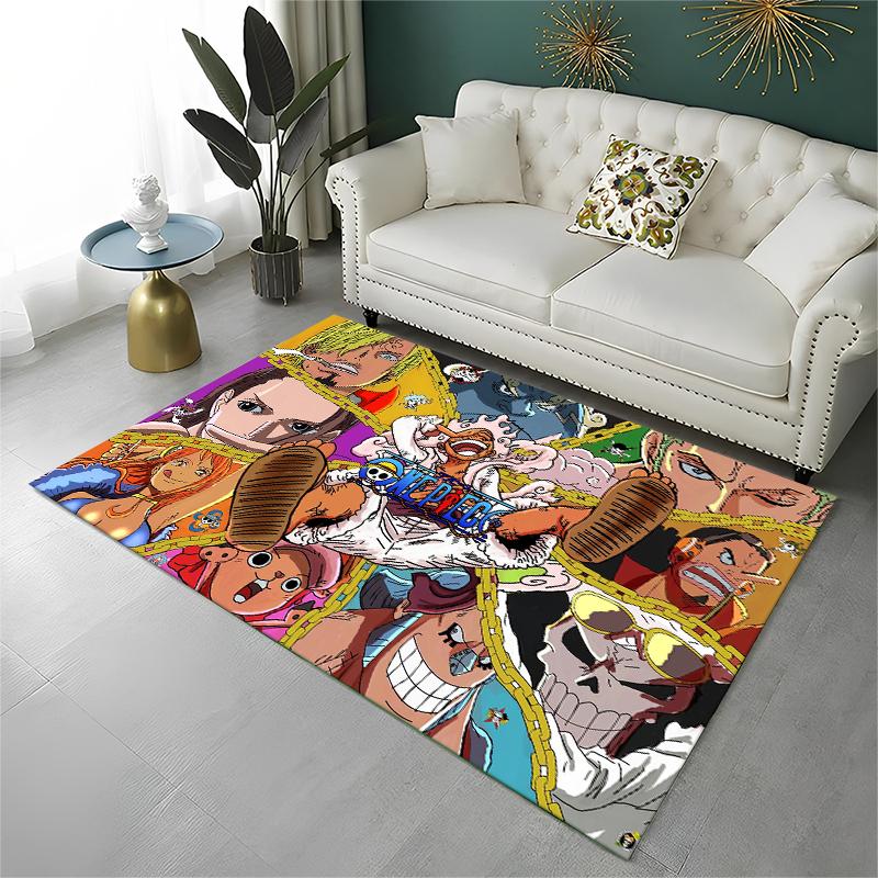 Anime Zoro One P-Piece Cartoon Carpet Rug for Playroom Bedroom Living Room Sofa Home Decor,kid Area Rug Non-slip Floor Mat