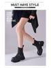 2025 Women's Black Chelsea Martin Boots: Chunky Heel, Round Toe, Platform Design