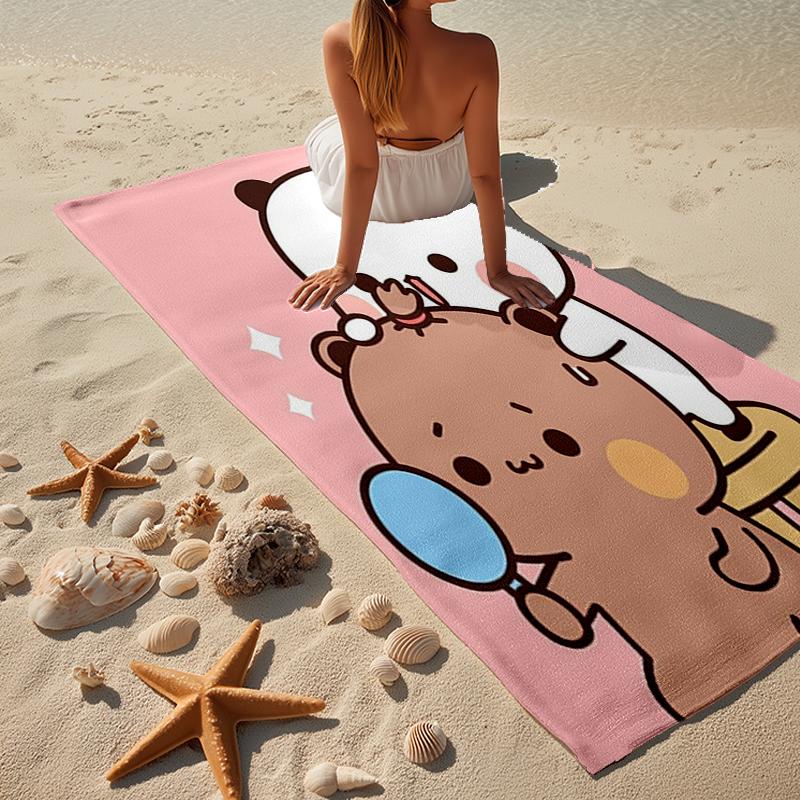 Bobo Dudu In Love Beach Towel, Super Soft Microfiber, Gift for Her/Him, Birthday, for Pool, Beach, Travel, Home Decor Fan gifts