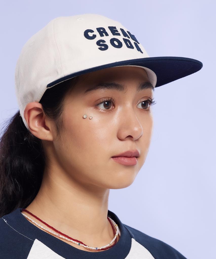 CREAM SODA LAB Applique Panel Ball Cap Navy