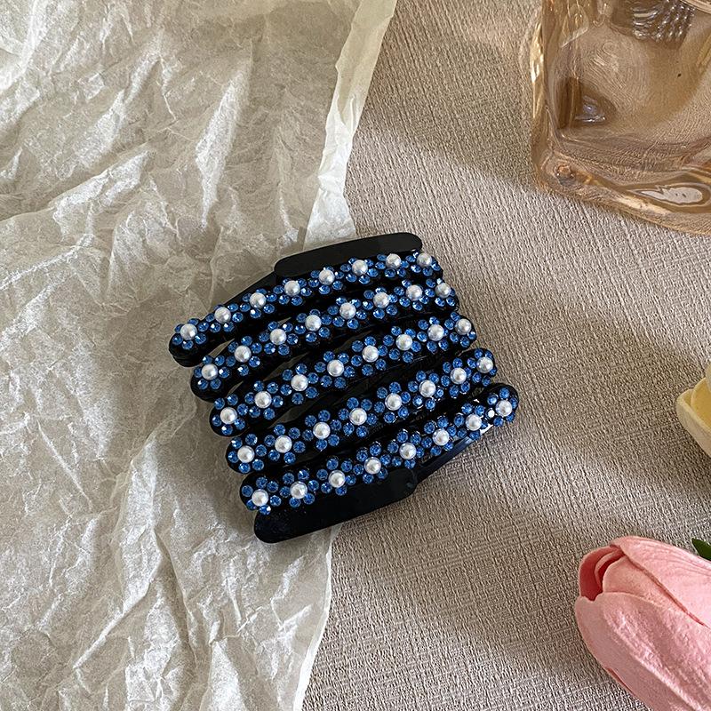 

Новая выдвижная складная повязка для волос с цветком и цирконием для женщин, портативная компрессионная повязка для волос, противоскользящая, аксессуары для отпуска