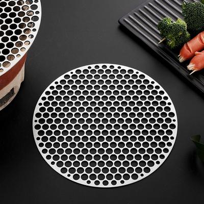 Stainless Steel Barbecue Net Round Metal BBQ Mesh Grate Grid Camping Picnic Food Rack BBQ Grill Kitchen Tool Accessories 22cm
