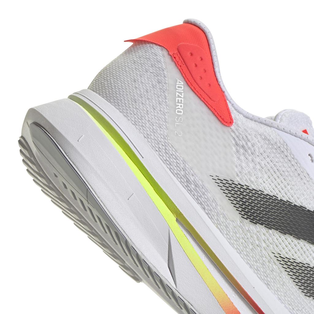 Adidas Adizero Sl2 Running Shoes, NKW90, Footwear White/Core Black/Lucid Red (JS1181), Size 27.0 Cm
