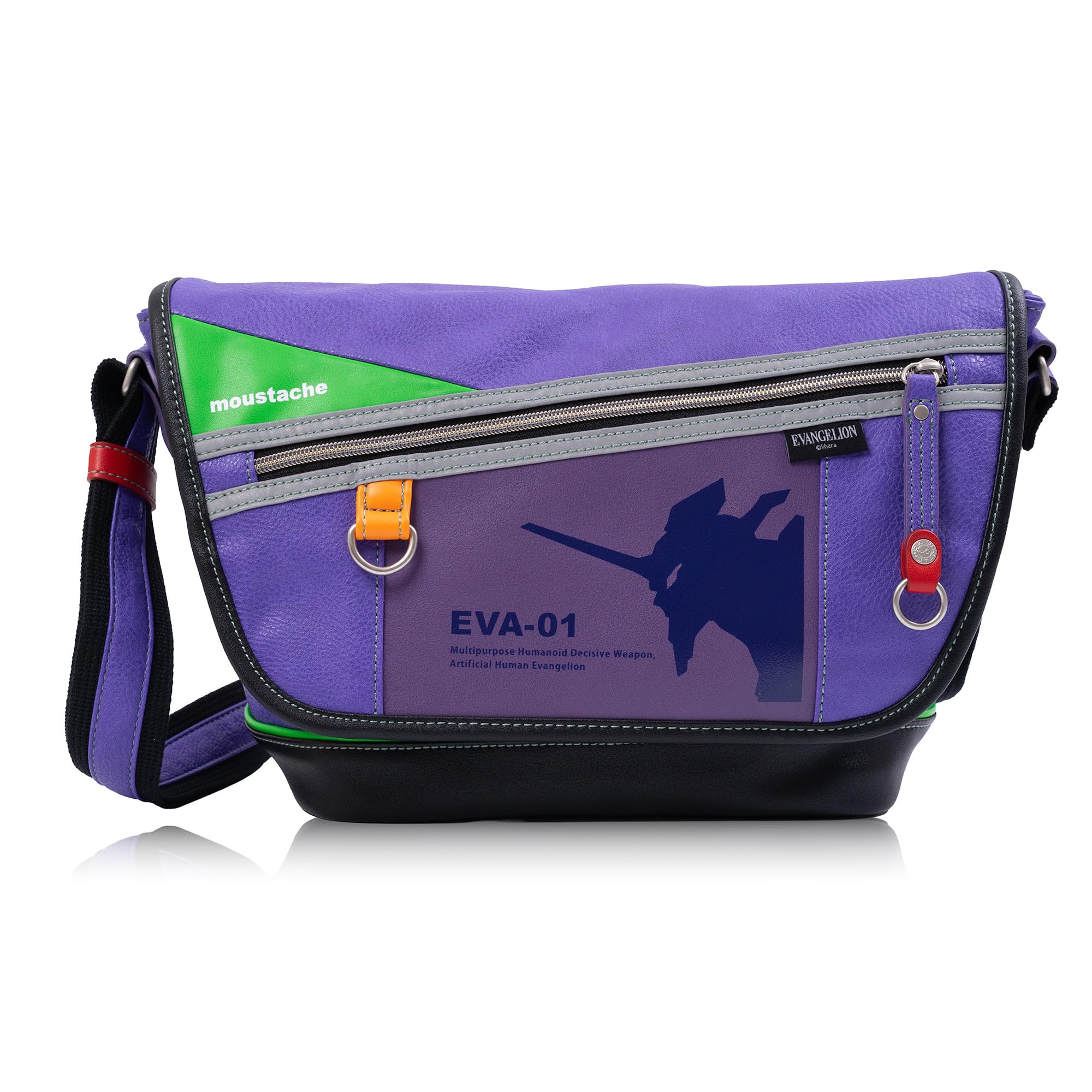 

Evangelion Collaboration Eva Synchro Shoulder Bag with A5 Synthetic [Moustache] Pouch, Size, Leather, JQE-4040 (Purple)