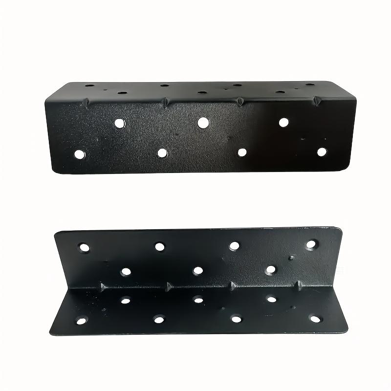 2pcs Heavy-Duty 90-Degree Right Angle Brackets, Black Bed Fixing Angle Iron, Universal RV and Kitchen Furniture Connectors