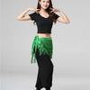 Belly Dance Waist Chain New Glitter Layer Tassel Waist Cover Indian Dance Performance Practice Strap Hip Scarf Skirt Waist Scarf
