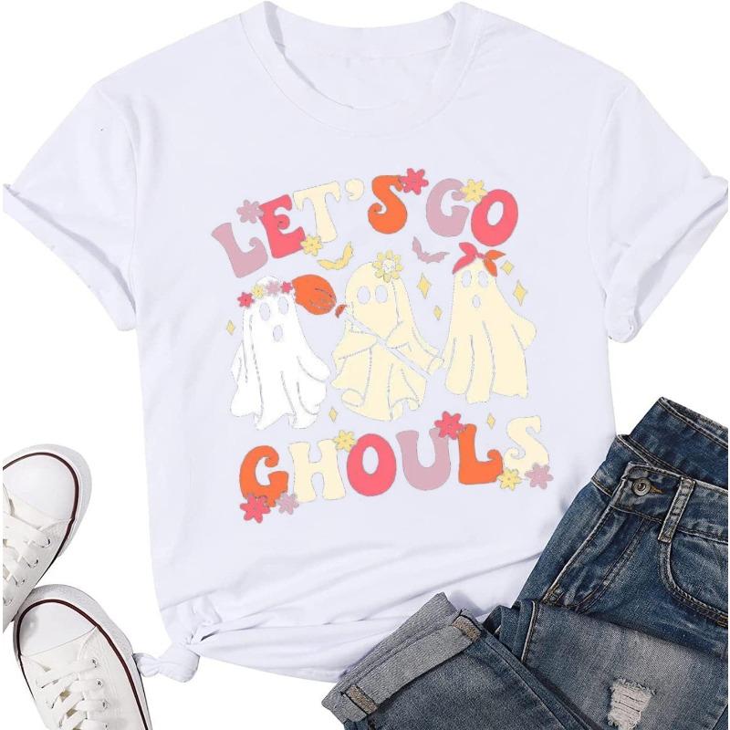 Letní horký výprodej Halloweenské potištěné tričko Dámský letní top Trička (Ženy)