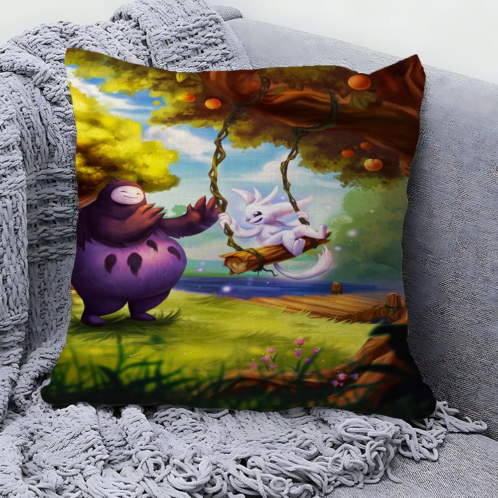 Ori And The Blind Forest Cushion Cover Inches Farmhouse Decor Home Throw Pillow Covers For Couch Decorations