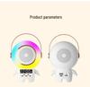 Astronaut Bluetooth Speaker & Power Bank with Wireless Microphone, Alarm Clock, and Atmosphere Light.