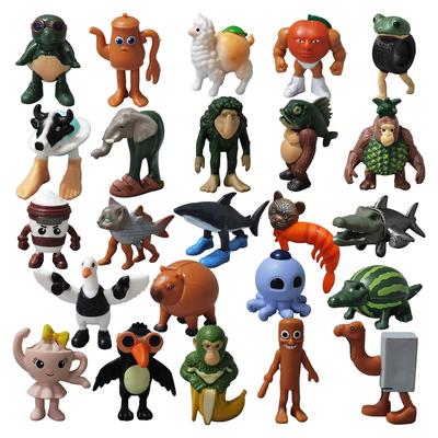 Aninako 24 Pièces Tuntuntunsaful Figurine Poupée Collectionneur Figurine Mini Figurine Marchandise Tralarello Folie et Fantaisie Cerveau Pourri Italien Mémétique