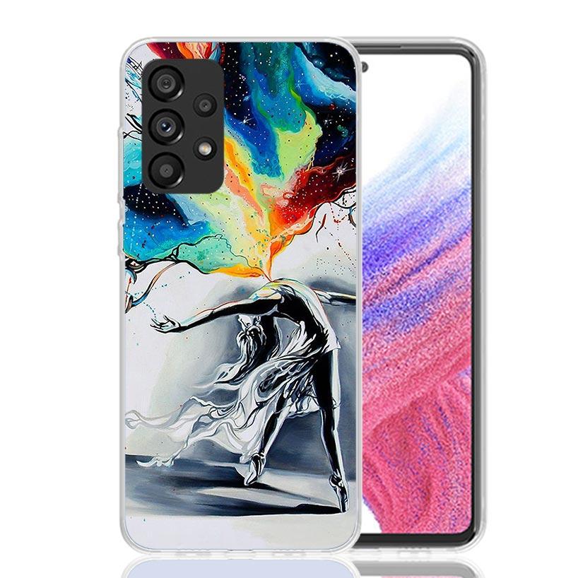 Ballerina Ballet Dancing Phone Case For Samsung Galaxy A13 A14 A15 A16 A17 A53 A54 A55 A56 A33 A34 A35 A36 A23 A24 A25 A26 A05S