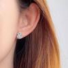 Beixi S925 Sterling Silver Korean Micro-set Zirconia Duck Stud Earrings - Light Luxury Everyday Versatile Jewelry