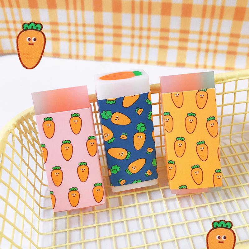 Cute Sweet Strawberry Rabbit Soft Rubber Eraser Kawaii School Office Supplies for Students Cool Prizes Stationery Korean