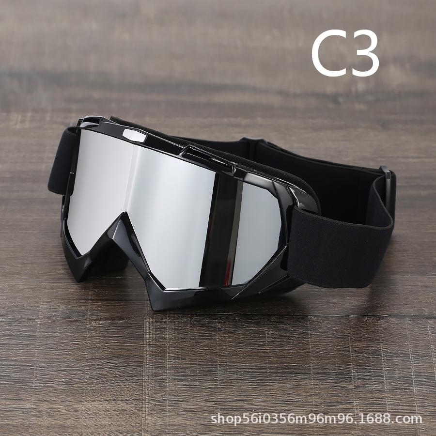 Painted Off-road Motorcycle Goggles, Retro Harley, Locomotive Outdoor Sports Riding Goggles, Ski Eyes